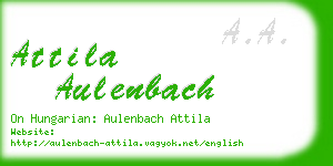 attila aulenbach business card